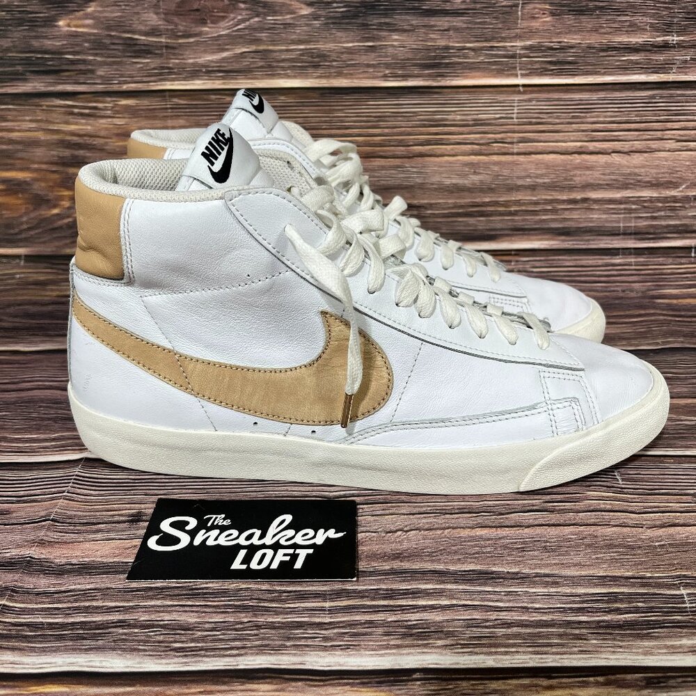 Nike Blazer‎ Mid White Light Patina Men's High Top Shoes